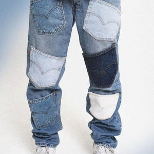 Jeans coupe décontractée pour hommes de haute qualité à la mode durable pour les sorties de bureau week-ends aventures-Denim lavé confort automne hiver - Product Image 1