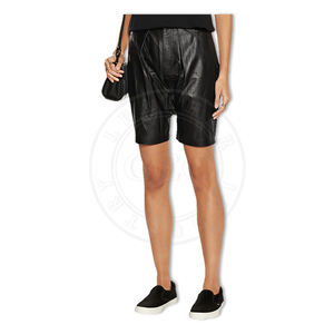 Pantalones cortos de piel de oveja para mujer, de piel auténtica, nuevo diseño - Product Image 2