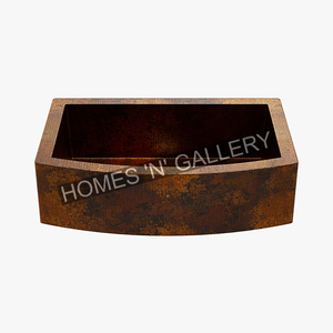 Antique Copper Hammered Stainless Steel Metal <b>Kitchen</b> <b>Sink</b> Modern Design Under Mount Handmade <b>Sink</b> for <b>Kitchen</b> Bathroom Use - Product Image 1