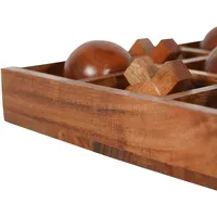 Ensemble de voyage jeux de société en bois personnalisés jouet de Table jeu d'échecs Vintage éducatif XO jeu jouets jeu en bois en gros Tic Tac Toe XO
