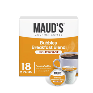 เมล็ดกาแฟสำเร็จรูปสำหรับเครื่องชงกาแฟแบบแคปซูล ยี่ห้อเมาด์ส บรีฟค์ เบลนด์ รสชาติไลท์โรสต์ บรรจุ 18 แคปซูล  ทำจากเมล็ดกาแฟอาราบิก้า 100% - Product Image 1