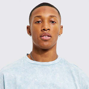 T-shirt à manches courtes en jersey lavé de style streetwear surdimensionné pour homme, option de logo personnalisé sur le devant, respirant, séchage rapide - Product Image 3