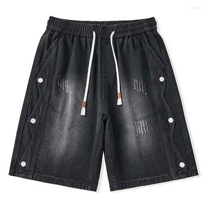 Pantalones Cortos de Verano para Hombre, Estilo Urbano, con Pedrería, Lavado Ácido, Bordado, Estampado Personalizado, Apliques, Servicio OEM - Product Image 3