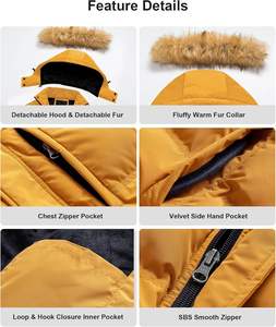 Veste matelassée pour homme de haute qualité, livraison rapide, avec capuche en fourrure, nouvelle mode, imperméable, décontractée, d'hiver, manteaux à bulles - Product Image 5