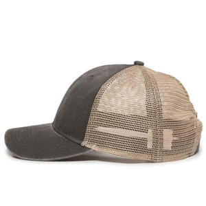 Marque qualité 6 panneau extérieur queue de cheval maille dos chapeau casquette lourd lavé structuré personnalisé papa casquette Sport casquette de Baseball soleil Golf chapeau - Product Image 3