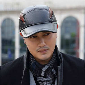 Casquette de baseball en cuir de vache véritable pour homme, réglable, décontractée, pour le sport en plein air, durable, douce, respirante, style classique et tendance - Product Image 5