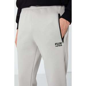 Pantalon de survêtement pour homme Cesar avec poches en tissu et tissu brossé - 84929 - Stone - Product Image 3