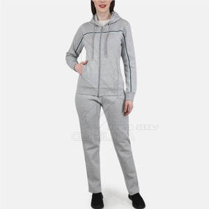 Ensemble de survêtement décontracté pour femme en coton respirant et écologique, style décontracté, 2 pièces, motif uni doux pour tous les jours - Product Image 1