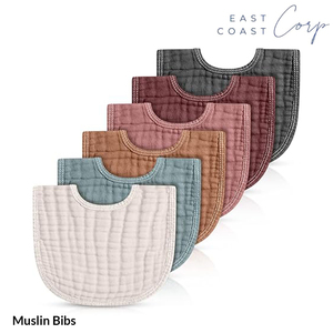 <b>Muslin</b> Cotton Bibs & Burp <b>Cloths</b> for Infants - Product Image 3