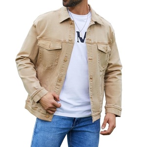 Vestes en jean pour hommes de couleur personnalisée de haute qualité à séchage rapide et respirante avec logo avant pour l'hiver-Tarif de gros - Product Image 1