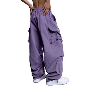 Pantalon cargo décontracté en toile multi-poches personnalisé, streetwear, six poches, pantalon cargo ample pour homme, taille haute, léger, 2026 - Product Image 5