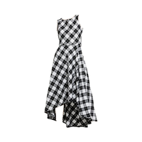 Robe longue d'été en jean de haute qualité, personnalisée, avec dentelle et imprimé animal, taille naturelle, coupe ample, sans manches, décontractée, écologique, pour le quotidien