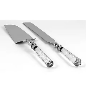 Serveur de couteaux en acier inoxydable avec poignée en nacre, spatule à tarte pour la coupe de gâteaux d'anniversaire - Product Image 6