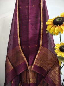 Traje de 2 Piezas de Tela Tejida de Peso Medio, Secado Rápido y Ecológica PURE LILEN, con Patrón Teñido en Hilo para Mujeres y Niñas, para Vestidos de Novia - Product Image 4