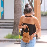 Sacs à main personnalisés à la main en macramé pour femmes, sacs de mode à doublure en nylon pour la plage d'été multicolore