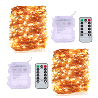 5m 10m Batterie betriebene Fernbedienung Weihnachts baum Party Hochzeit Fee Dekoration Mikro LED Kupferdraht Lichterketten