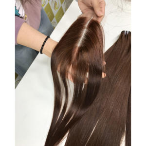 Pedido personalizado Delgado HD Cierre de encaje Pelucas frontales transparentes Tupés Trama DE LA PIEL Remy Todo color Longitud Cabello vietnamita crudo - Product Image 4