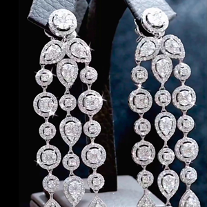 Bijoux en or 14 carats en gros, boucles d'oreilles en diamant de haute qualité, meilleurs prix en Inde, diamants de laboratoire de qualité DEF VVS, certifiés IGI - Product Image 4