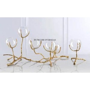 Black And White Color Block Designer Enamel Finished Superior Quality Metal <b>Made</b> Home & Hotel Dining Table Candle <b>Stick</b> Holder - Product Image 6