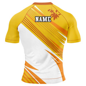 Rash Guard <b>Multi</b> <b>Color</b> Quick Dry Breathable Training Rash Guard Service Design Men's Short Sleeve - Product Image 2