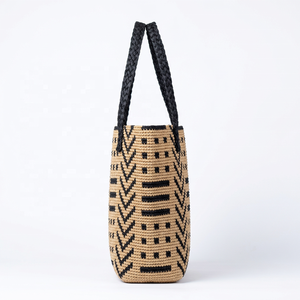 Bolso Tote de Hombro de Gran Capacidad, Tejido con Rafia, con Patrón Geométrico, Informal, para Mujer, para Uso Diario y Playa - Product Image 3