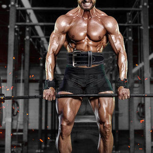 เข็มขัดยกน้ำหนักหนังคุณภาพสูง ทนทาน เหมาะสำหรับการฝึกความแข็งแรงและการใช้งานในยิม - Product Image 5