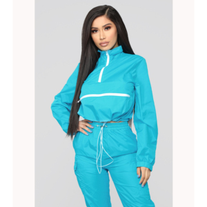 Traje cortavientos para mujer disponible en tarifa al por mayor con logotipo personalizado Traje cortavientos para mujer Conjunto de 2 piezas Durable para el invierno - Product Image 5