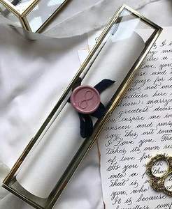 Newly Hot Selling Metal Frame Clear Glass Invitation <b>Card</b> <b>Box</b> Holder Gold Finished Rectangular Shaped for <b>Gift</b> Products - Product Image 3