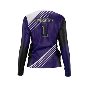 เสื้อฟุตบอลหญิงแบบสั่งทำขายส่ง ดีไซน์ล่าสุด พร้อมพิมพ์ลายแบบ Sublimation สีและโลโก้ตามสั่ง ผลิตจากโพลีเอสเตอร์ 100% - Product Image 6
