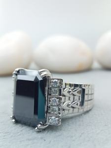 <b>Black</b> Lab Grown 1.5ct Baguette Cut Diamond Solitaire <b>Ring</b> Classic Engagement Wedding for <b>Women</b> 14k 18k Gold GIA IGI Certified - Product Image 3