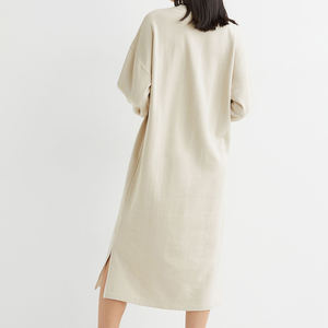 เสื้อสเวตเตอร์แบบสวมหัวคอกลมของผู้หญิง,เสื้อสเวตเชิ้ตสวมศีรษะคอกลมพื้นนิ่มไม่มีอะไรสำหรับผู้หญิง - Product Image 6