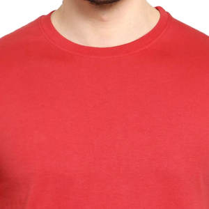 Camiseta lisa de manga corta 100% algodón y poliéster para hombre al mejor precio, cuello de Color sólido, ligera, transpirable, de gran tamaño, con estampado de logotipo - Product Image 2