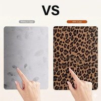 Étui pour ordinateur portable en cuir PU à imprimé léopard de luxe, coque rigide de protection pour MacBook Air 13/15 M2 M3 et MacBook Pro 14/16 2024