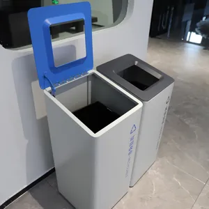 Indoor Outdoor öffentliche Metall Abfall behälter kommerzielle Mülleimer Papel eras recycelte Mülleimer für Büro Lobby Eingang Park Straße