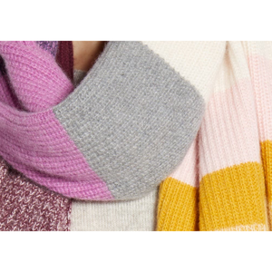 Sciarpa Lunga in Cashmere Lavorato a Maglia per Donna, Invernale, con Logo Jacquard Stampato Personalizzabile per Musulmane, Taglia Unica - Viola - Product Image 3