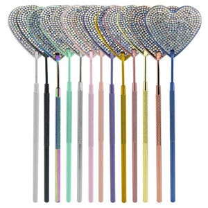 Wholesale Pro-Grade Custom Compact Personalized Cosmetic <b>Mirror</b> Wall Mounted Stainless Steel Gold-Plated Lash Extension Rear - Product Image 3