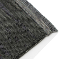 Tapis tissé à la machine en chenille unie gris anthracite Vera, lavable, à poils ras de 7 mm, en mélange doux de polyester et d'acrylique, antidérapant pour sol domestique