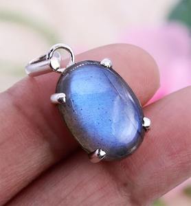 Colgante de piedras preciosas de labradorita estampada 925, joyería de diseñador Simple, Spinner de Plata de Ley 925 perfecto, colgantes finos - Product Image 2