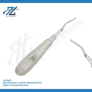 Elevador de raíz derecho a la flexión 3mm fabricante de instrumentos de elevador de raíz Dental de acero inoxidable de alta calidad Pakistán - Product Image 2