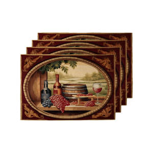 ราคาโรงงานการออกแบบใหม่ที่กําหนดเองพิมพ์ผ้าฝ้ายบริสุทธิ์ตกแต่งบ้านโมเดิร์นตาราง Placemat พร้อมโลโก้ที่กําหนดเอง - Product Image 3