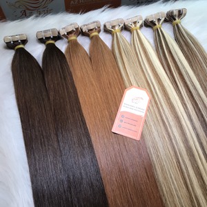 100% ที่มีคุณภาพสูงเทปต่อผมเวียดนามที่ยังไม่ได้หนังกำพร้าชิดผม8-34นิ้ว - Product Image 1