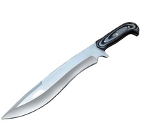 Cuchillo de caza PRESTIGE BLADES al por mayor, hecho a mano, de acero al carbono para cocina, con mango de micarta y funda de cuero genuino, espiga completa.