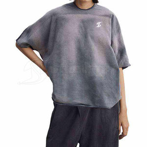 Camiseta con efecto acid wash en venta en línea, camiseta de talla grande para adultos, uso diario, camiseta con efecto acid wash - Product Image 5
