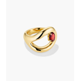 Anillo de Moissanita Orgánica DME con Curva, Joyería con Piedras Preciosas - Product Image 1