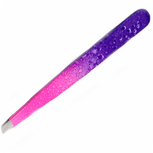 Pince à épiler à pointe oblique sur mesure 3.5 "pince à épiler pour dames avec poignée antidérapante - Product Image 4