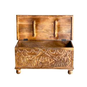 Vintage Wood Cabinet for Living Room Decor with Jewelry <b>Box</b> Functionality - Product Image 5