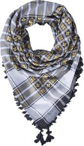 Bufanda táctica Shemagh de algodón 100%, patrón sólido, protección exterior y estilo inspirado en Arafat Kufiya para hombres y mujeres - Product Image 2