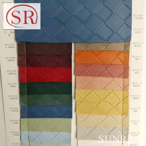 Il più recente PU/PVC tessuto 1.0MM goffrato in pelle elasticizzata sentire morbido Stock per uso indumento-fabbrica vendite dirette - Product Image 3