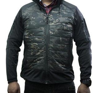 Chaqueta cortavientos para hombre, chaquetas de talla grande para hombre, chaqueta de trabajo táctica de caza impermeable a prueba de viento Softshell de camuflaje - Product Image 4