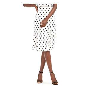 INC Gonna a tubino da donna sotto il ginocchio bianca con pois in raso confortevole taglia grande - Product Image 1